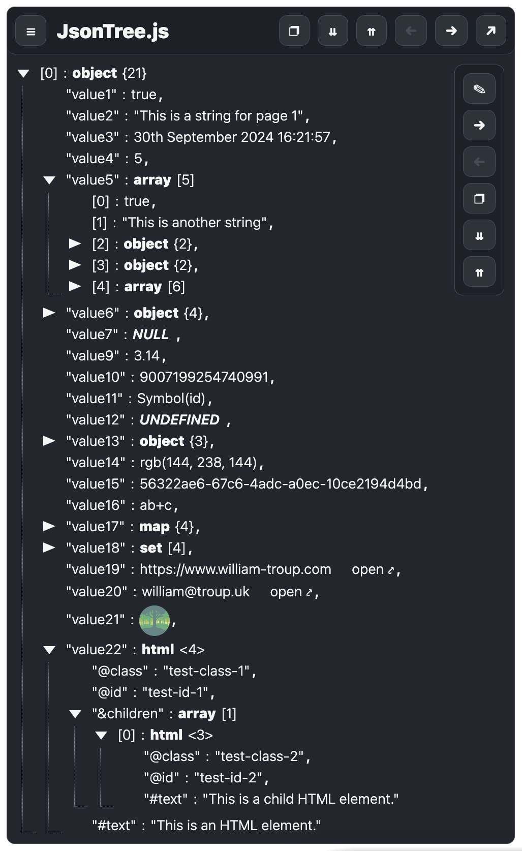 JsonTree js JavaScript JSON Visualizer Jsontree js javascript json visualizer